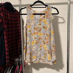 Womens Loft Shell Grey with Floral Print Size Small